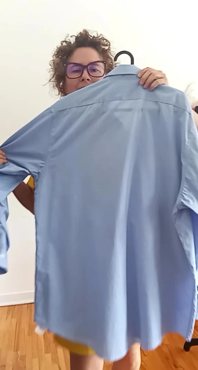 Image for Chemise Arrow bleu pâle à microcarreaux (TG)
