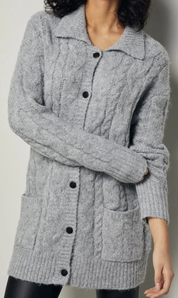 Featured image for Cardigan tricot gris