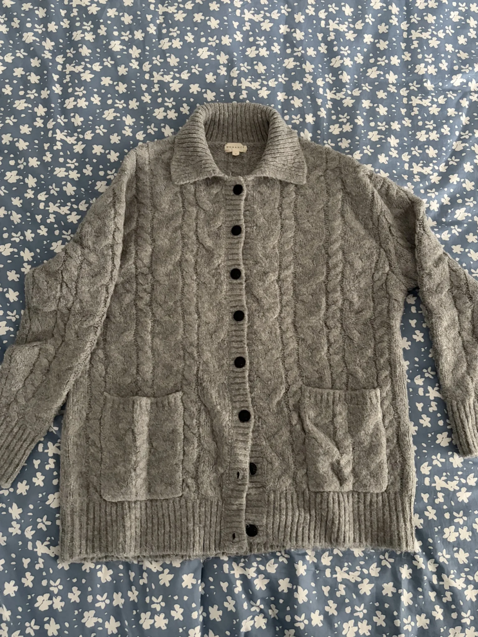 Image for Cardigan tricot gris