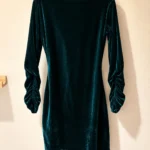 Thumbnail for Robe Rinascimento en velours vert pétrole – Made in Italy – Taille L