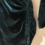 Thumbnail for Robe Rinascimento en velours vert pétrole – Made in Italy – Taille L