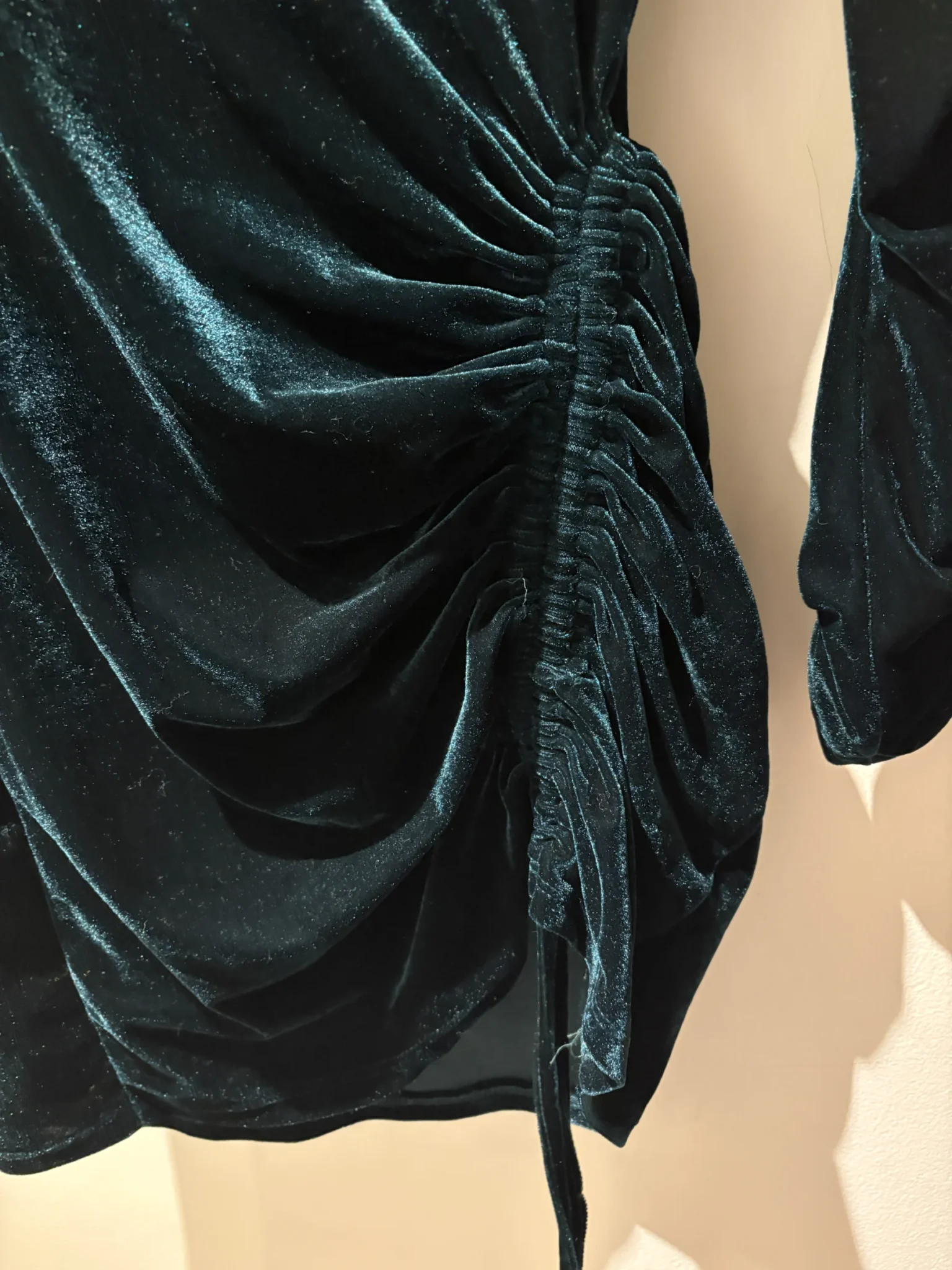 Image for Robe Rinascimento en velours vert pétrole – Made in Italy – Taille L