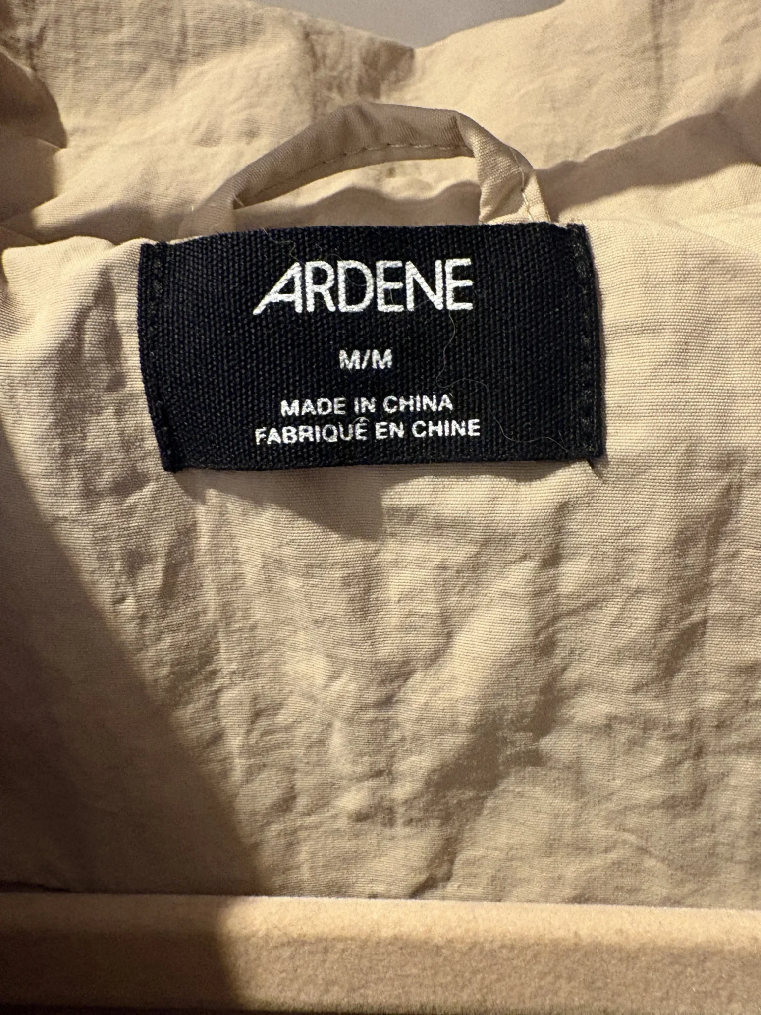 Image for Trench court / veste légère Ardene – beige – M/M