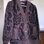 Featured thumbnail for Vintage knit cardigan with quilted lining