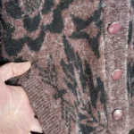 Thumbnail for Vintage knit cardigan with quilted lining
