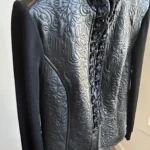 Featured thumbnail for Veste en cuir et maille Nygard - Petite taille