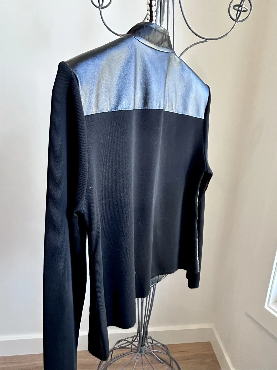 Image for Veste en cuir et maille Nygard - Petite taille
