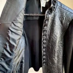 Thumbnail for Veste en cuir et maille Nygard - Petite taille