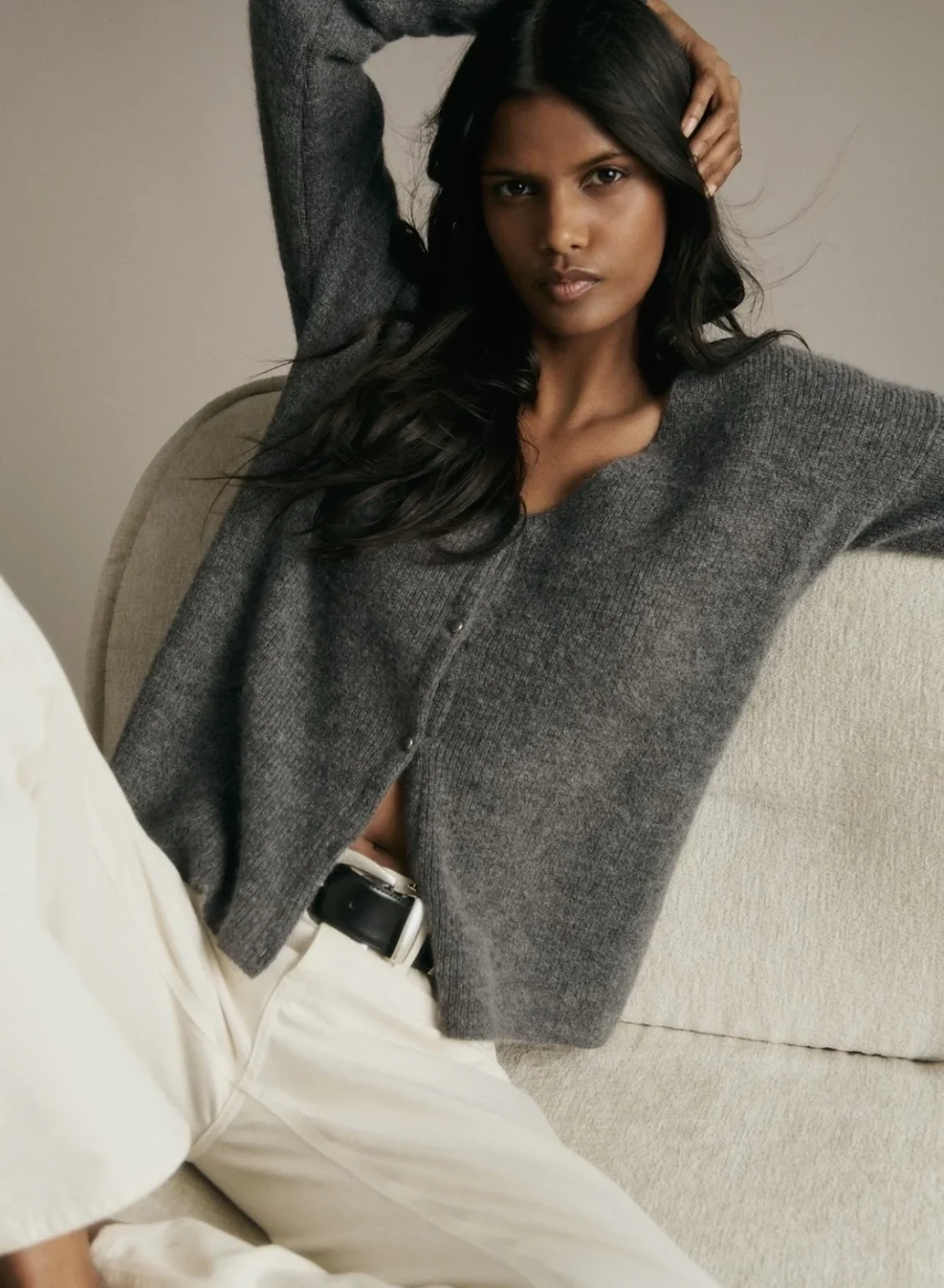 Image for Sézane – Barry Cardigan (XS) Charcoal grey