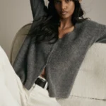 Thumbnail for Sézane – Barry Cardigan (XS) Charcoal grey