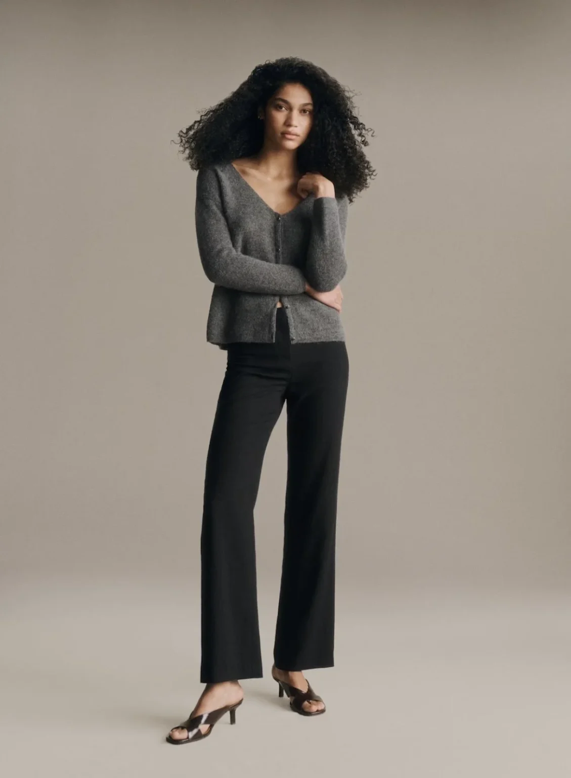 Image for Sézane – Barry Cardigan (XS) Charcoal grey
