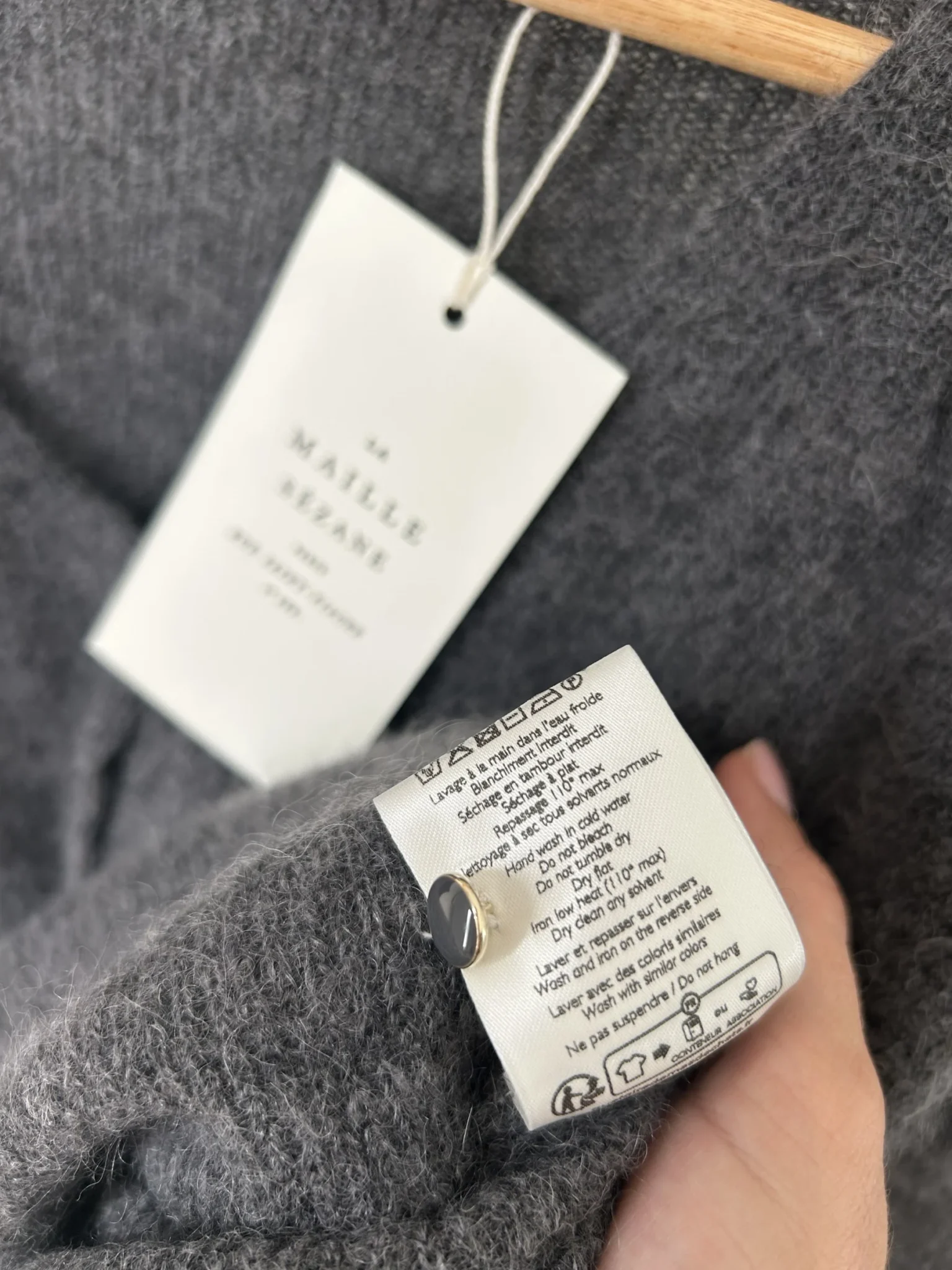 Image for Sézane – Barry Cardigan (XS) Charcoal grey