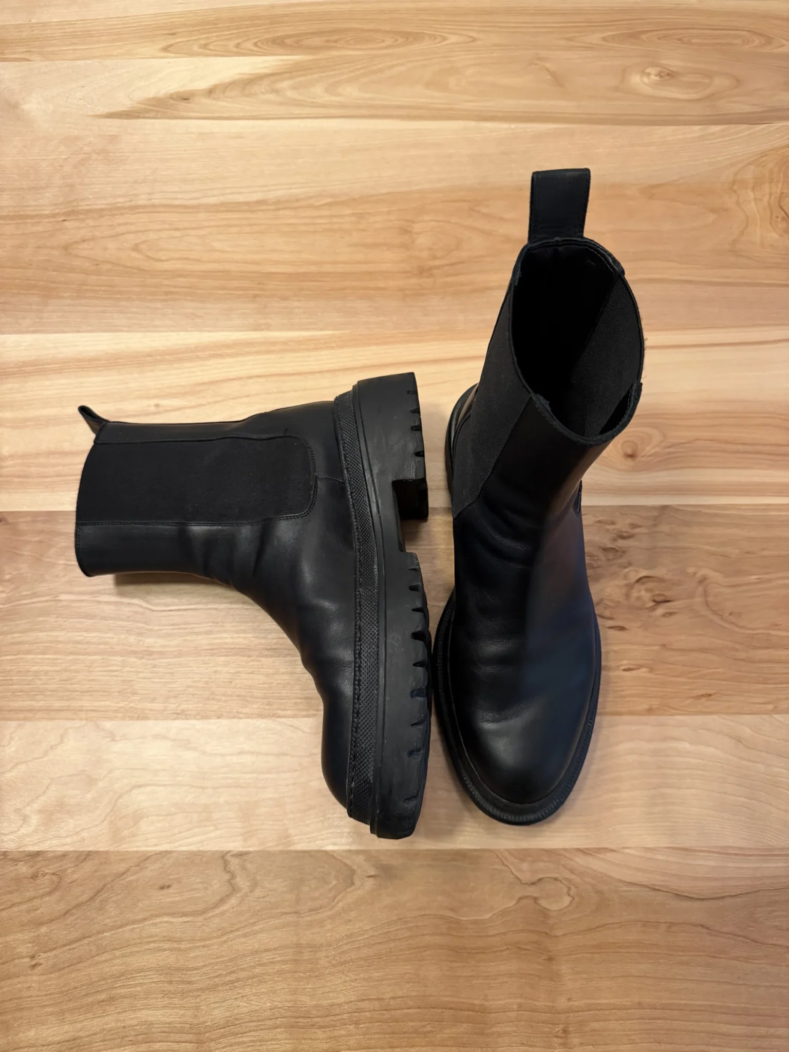 Image for Corticella black leather boots