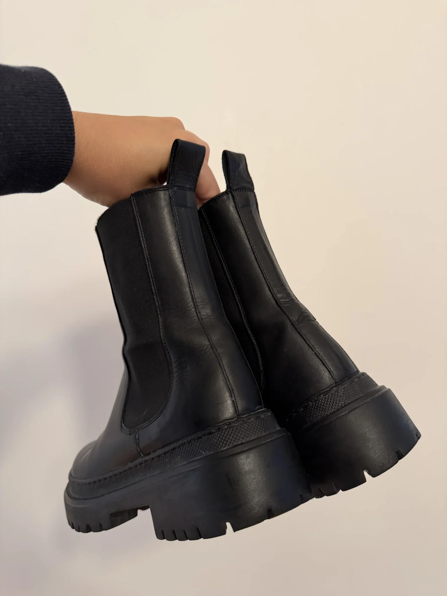 Image for Corticella black leather boots