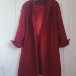 Thumbnail for Vintage 100% Wool Winter Coat Cherry Red Made in Canada