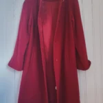Thumbnail for Vintage 100% Wool Winter Coat Cherry Red Made in Canada