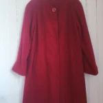 Thumbnail for Vintage 100% Wool Winter Coat Cherry Red Made in Canada