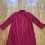 Thumbnail for Vintage 100% Wool Winter Coat Cherry Red Made in Canada