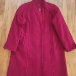 Thumbnail for Vintage 100% Wool Winter Coat Cherry Red Made in Canada