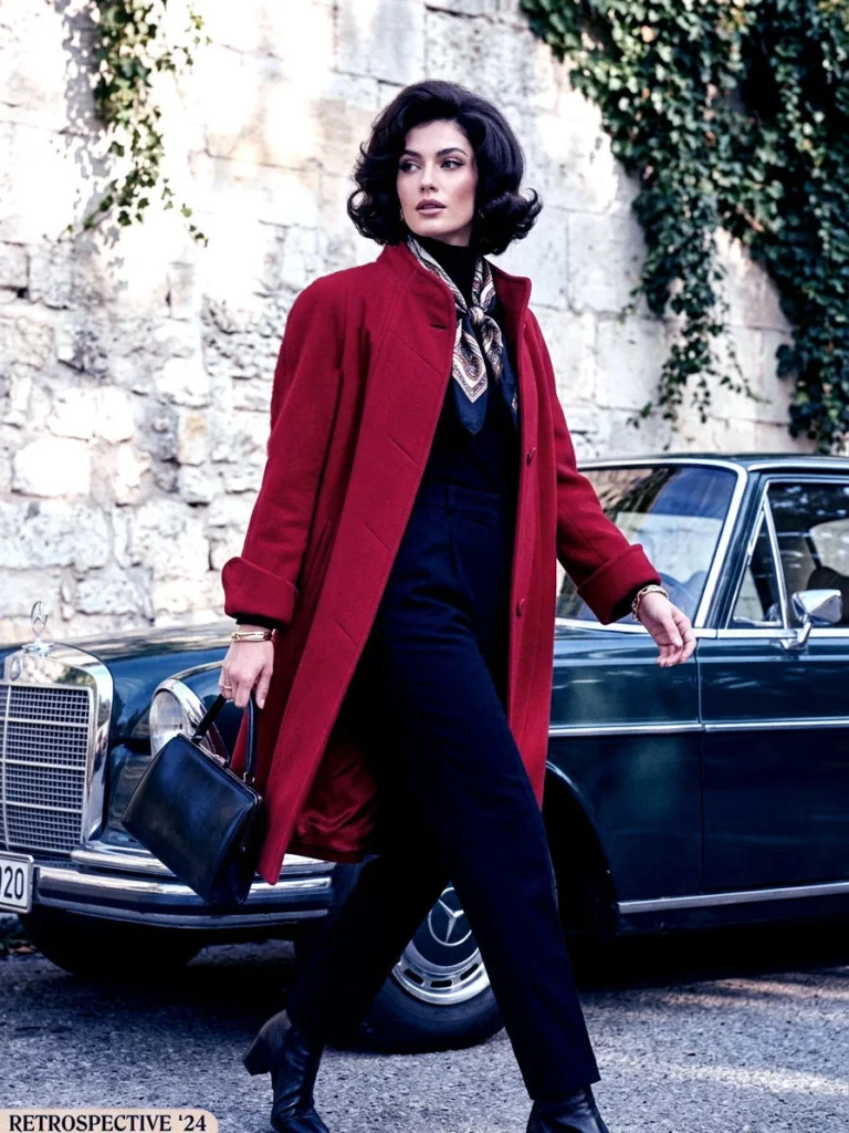 Image for Vintage 100% Wool Winter Coat Cherry Red Made in Canada
