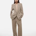 Thumbnail for Aritzia | Suit: Effortless Blazer + Trousers | Nomade Taupe ☕️ | BRAND NEW (you’re sure to love it!) 🍂