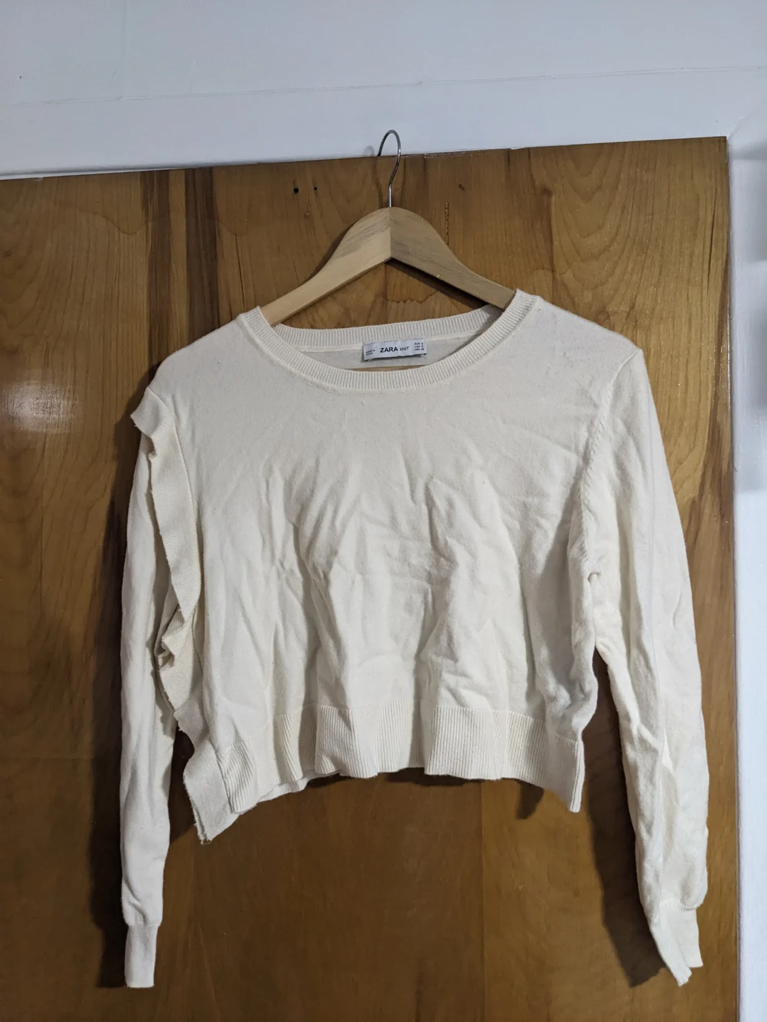 Image for Beige cropped jumper