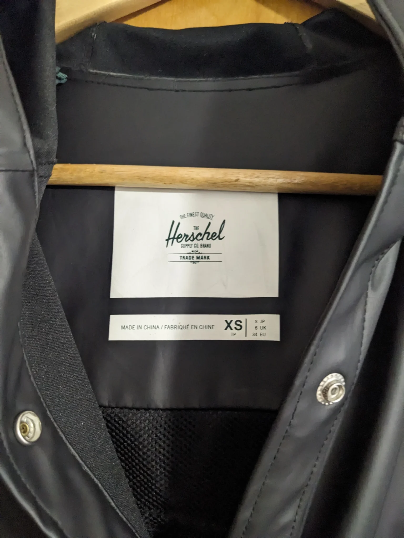 Image for Black Herschel raincoat