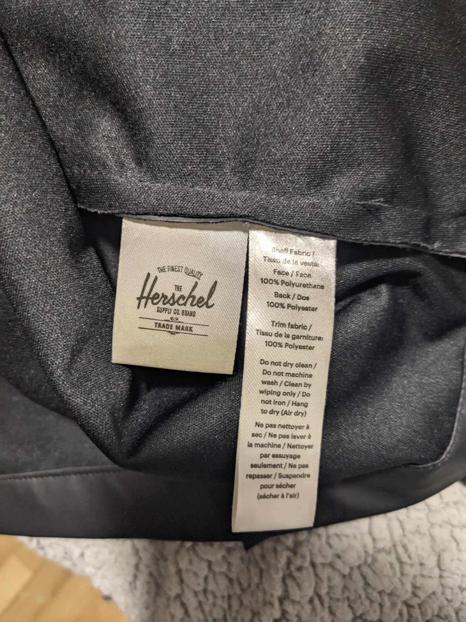 Image for Black Herschel raincoat