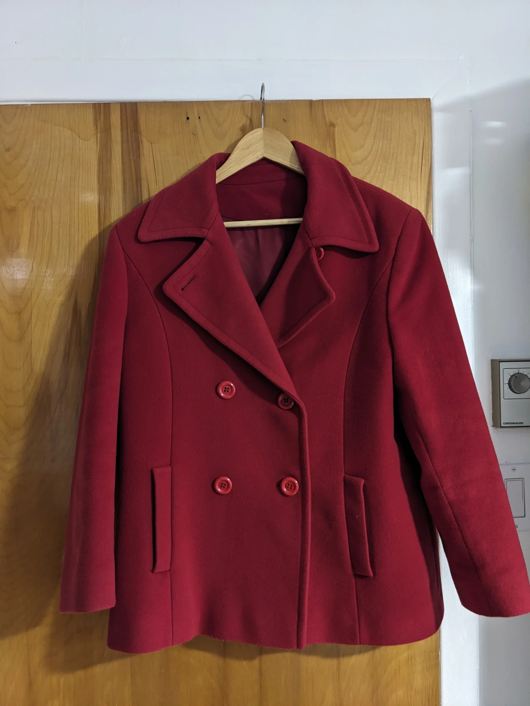 Red wool and cashmere coat *Other seconde main