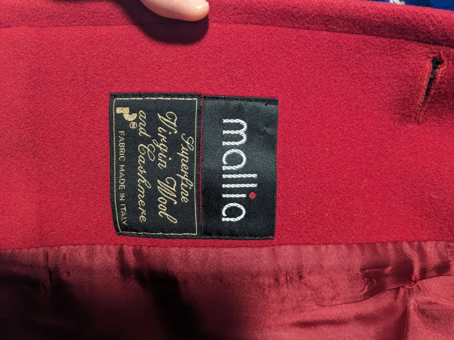 Image for Red wool and cashmere coat