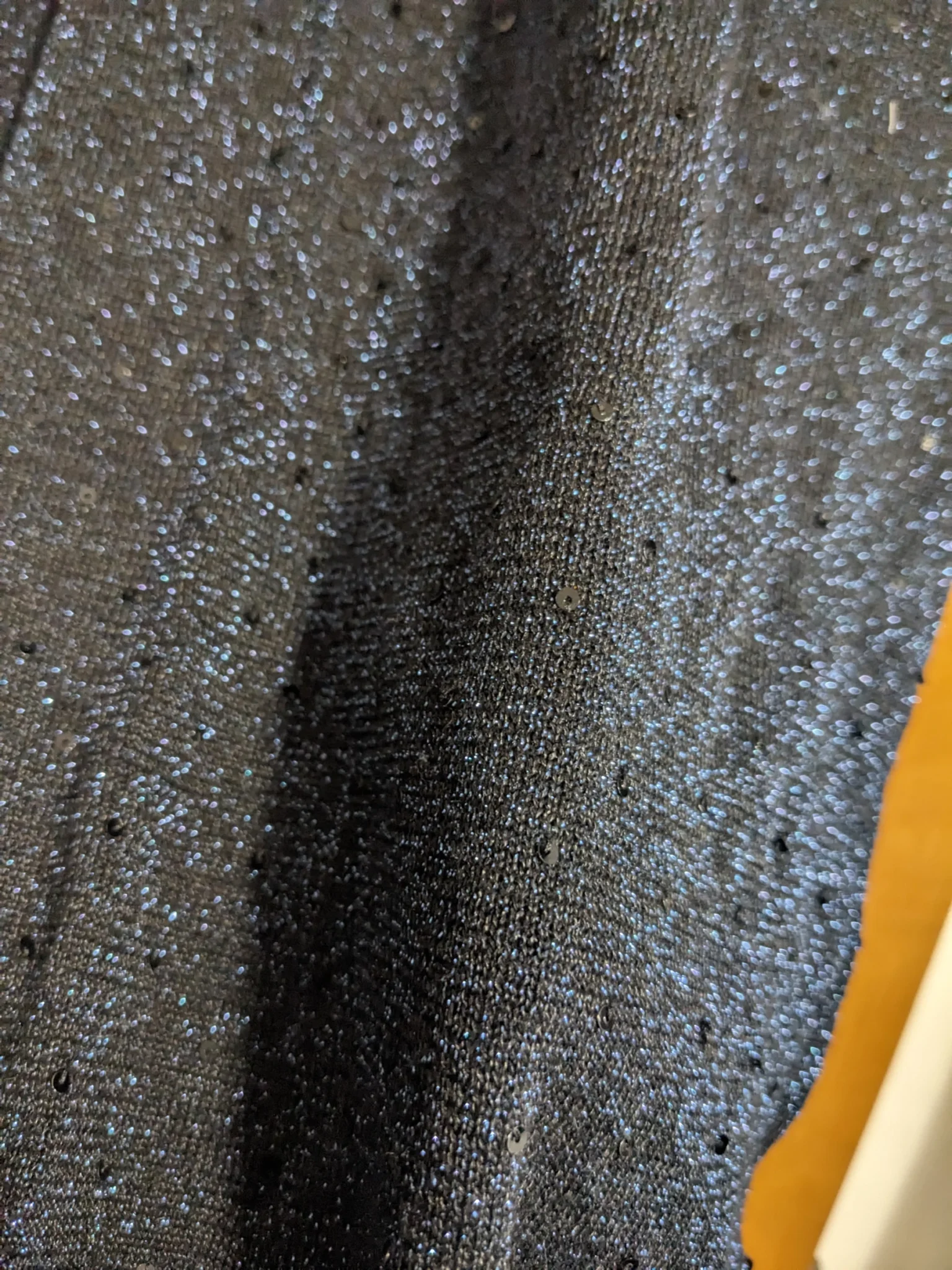 Image for Blue sequinned dress with black sequins