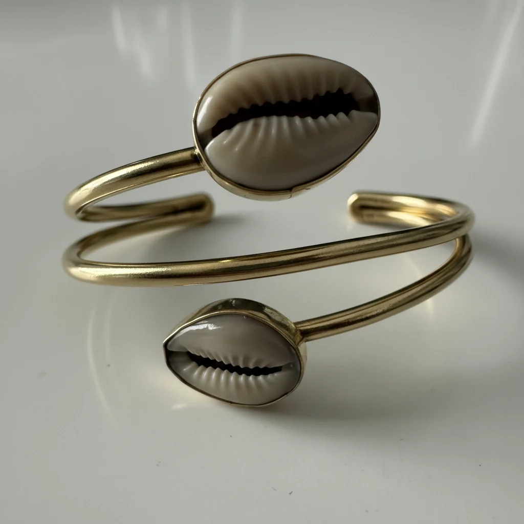 Gold-plated Cauris bangle *Other seconde main