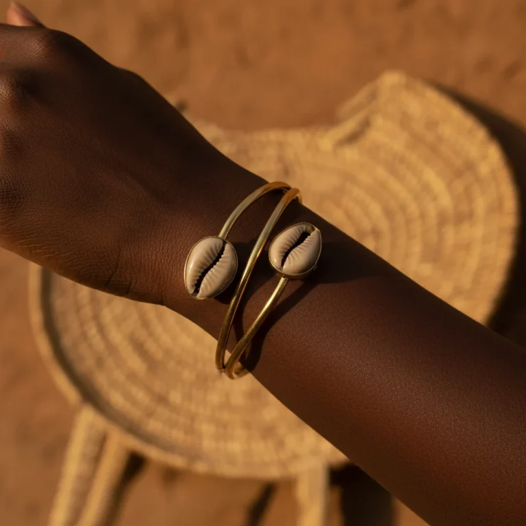 Image for Bracelet Jonc Cauris Doré