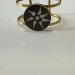 Thumbnail for Gold Bangle with Sun Medallion