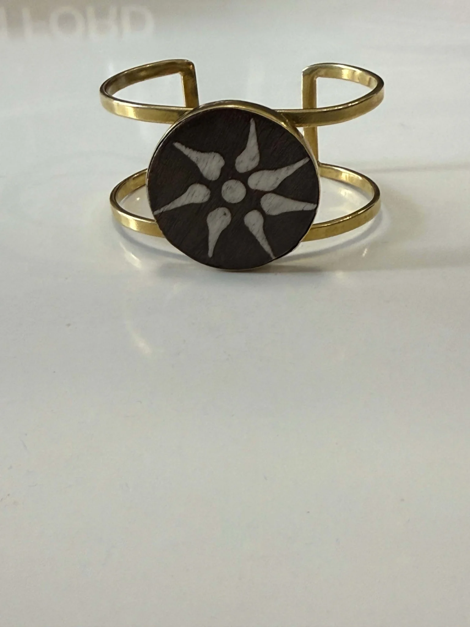 Image for Gold Bangle with Sun Medallion