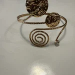 Thumbnail for Gold Spiral & Hammered Discs Arm Bracelet