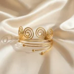 Thumbnail for Gold Multi-Spiral & Pearl Armband