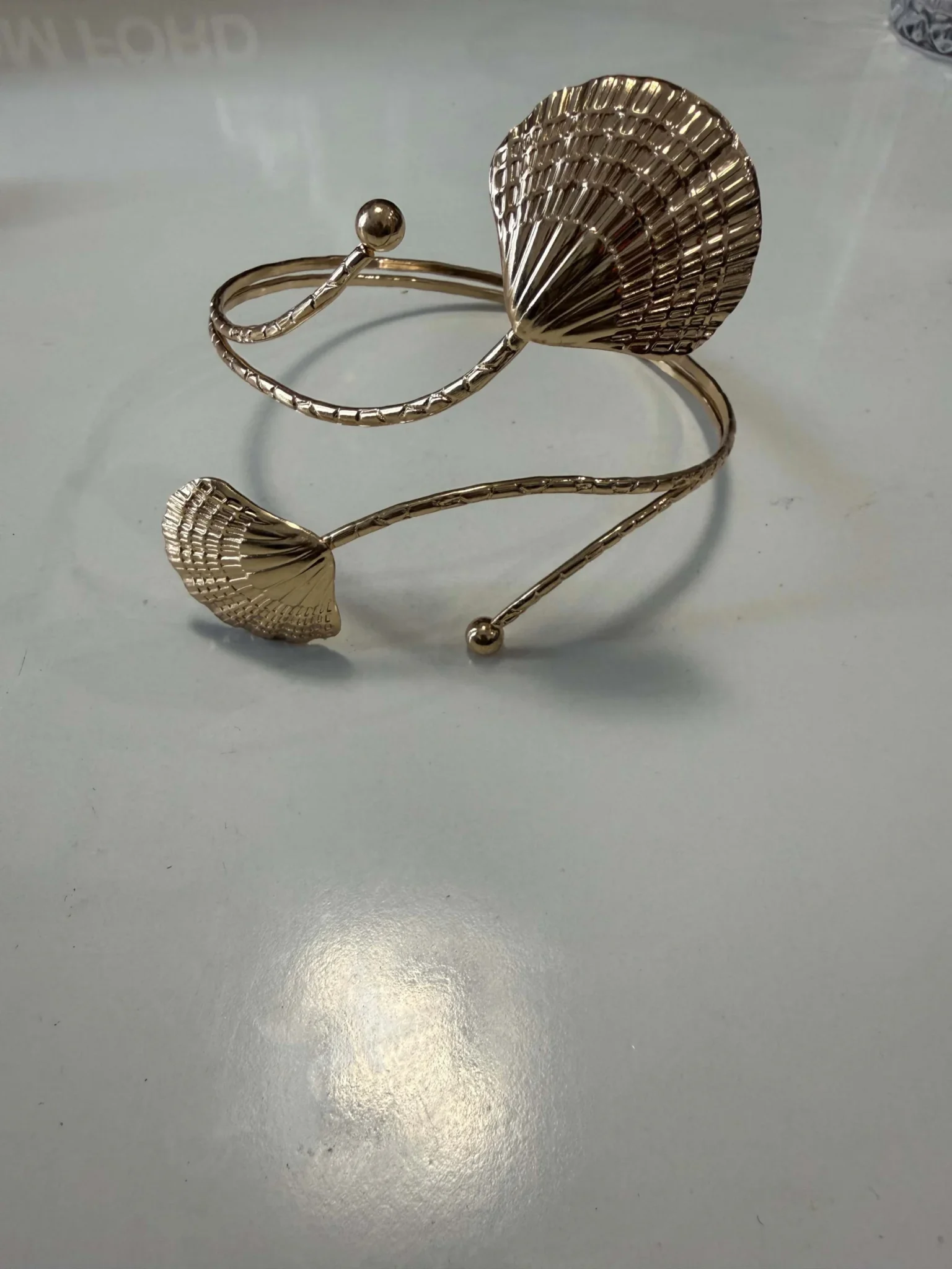 Image for Bracelet de Bras Doré Double Coquillage