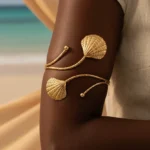 Thumbnail for Bracelet de Bras Doré Double Coquillage