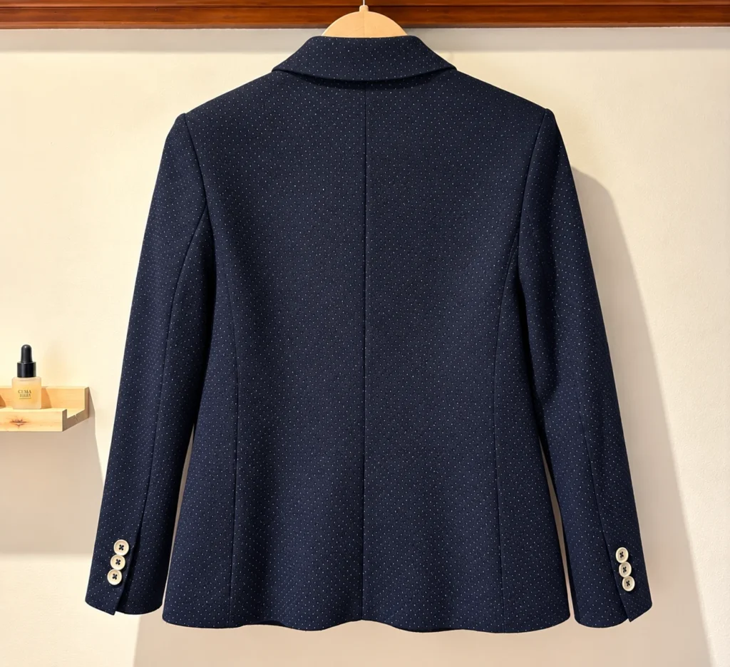 Image for Massimo Dutti jacket – navy blue with a micro-pattern
