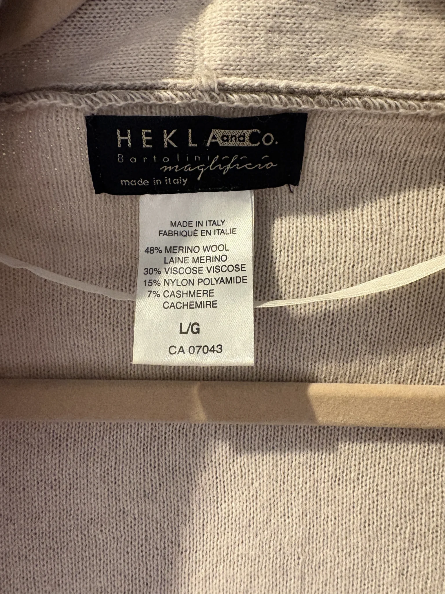 Image for Cardigan long HEKL and Co. / Bartolini Maglieria – Made in Italy