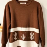 Featured thumbnail for Brown Fuh Guey jumper – Western-style design with cacti