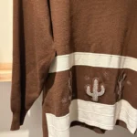 Thumbnail for Brown Fuh Guey jumper – Western-style design with cacti