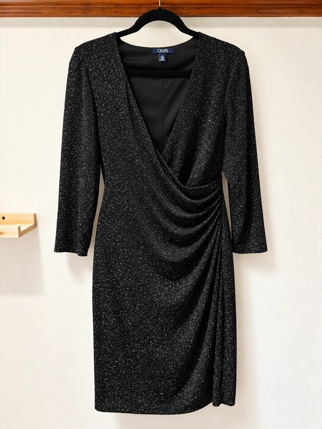 Robe CHAPS noire scintillante – élégante et flatteuse *Autre seconde main