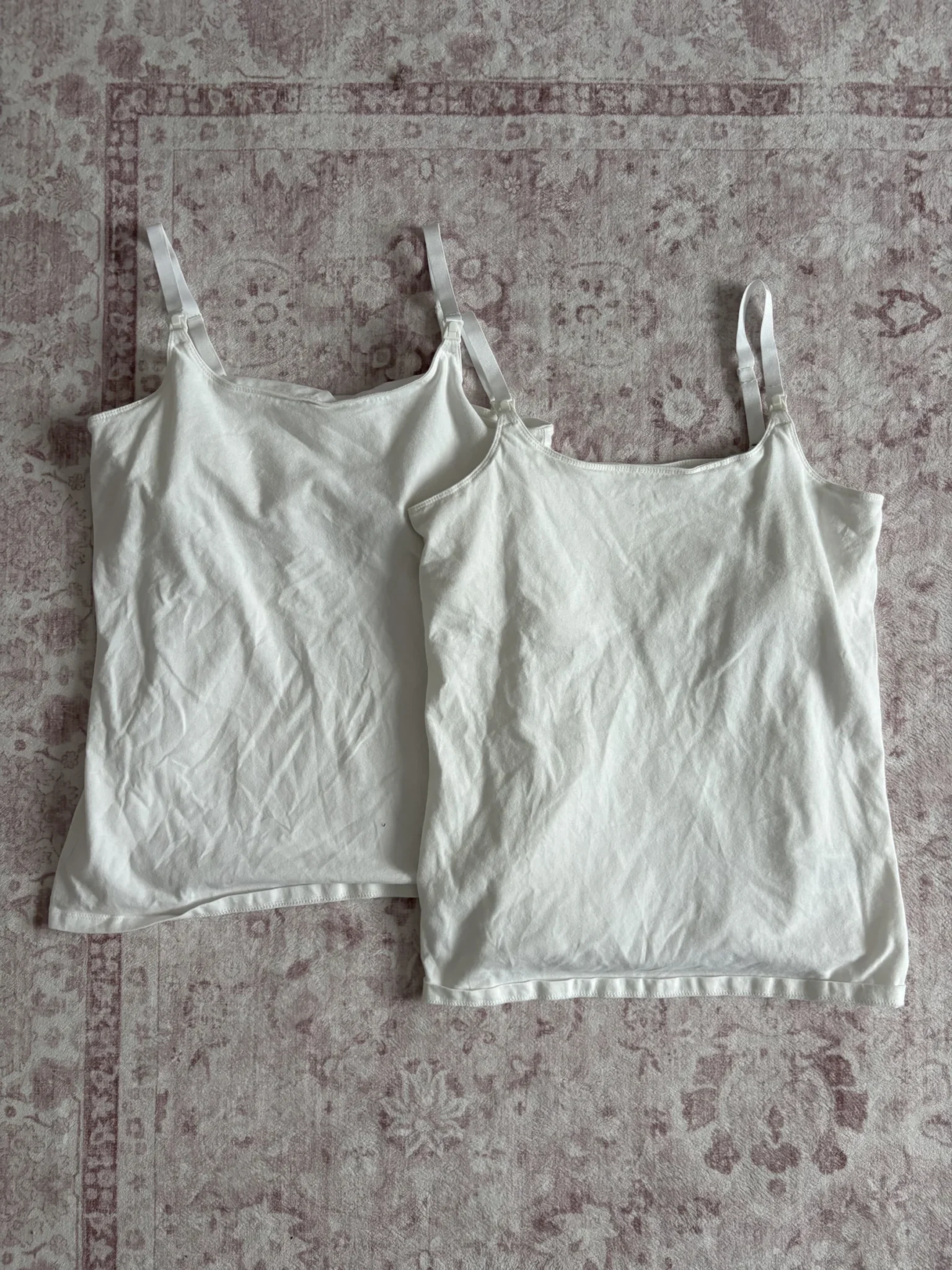 Featured image for Set of white maternity vests