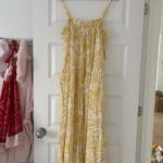 Featured thumbnail for Brand-new Old Navy yellow maxi dress with a floral print