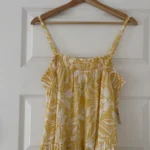 Thumbnail for Brand-new Old Navy yellow maxi dress with a floral print