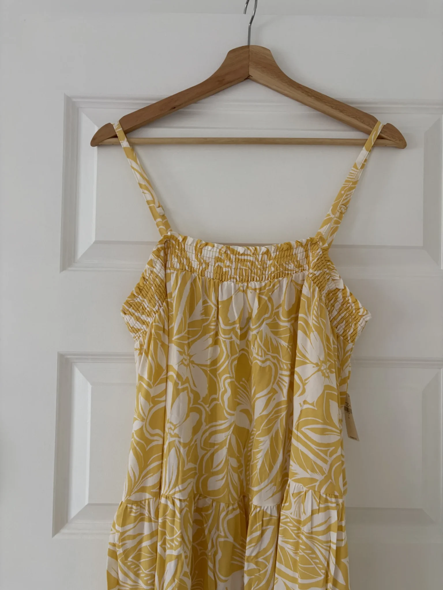 Image for Brand-new Old Navy yellow maxi dress with a floral print