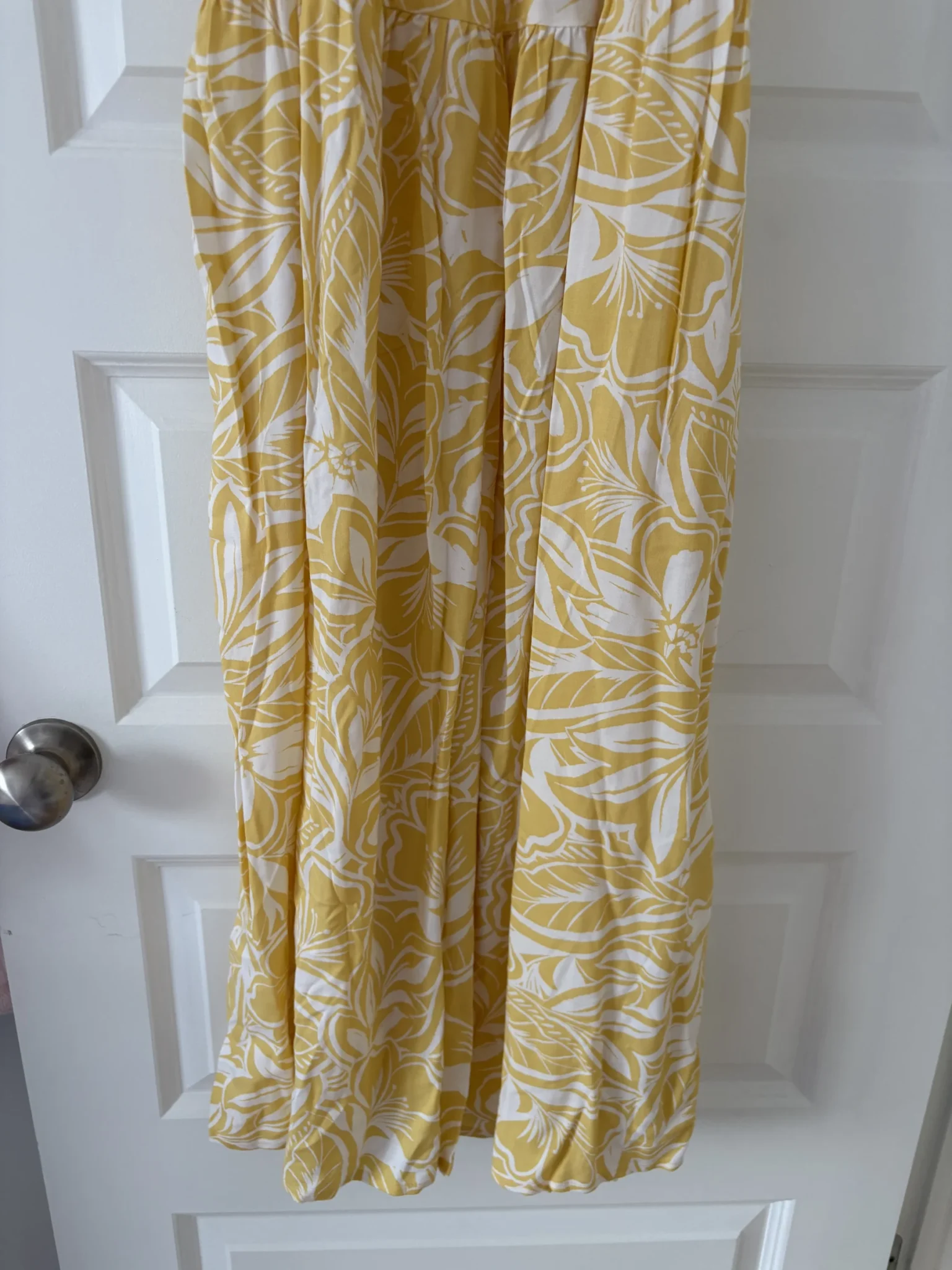 Image for Brand-new Old Navy yellow maxi dress with a floral print