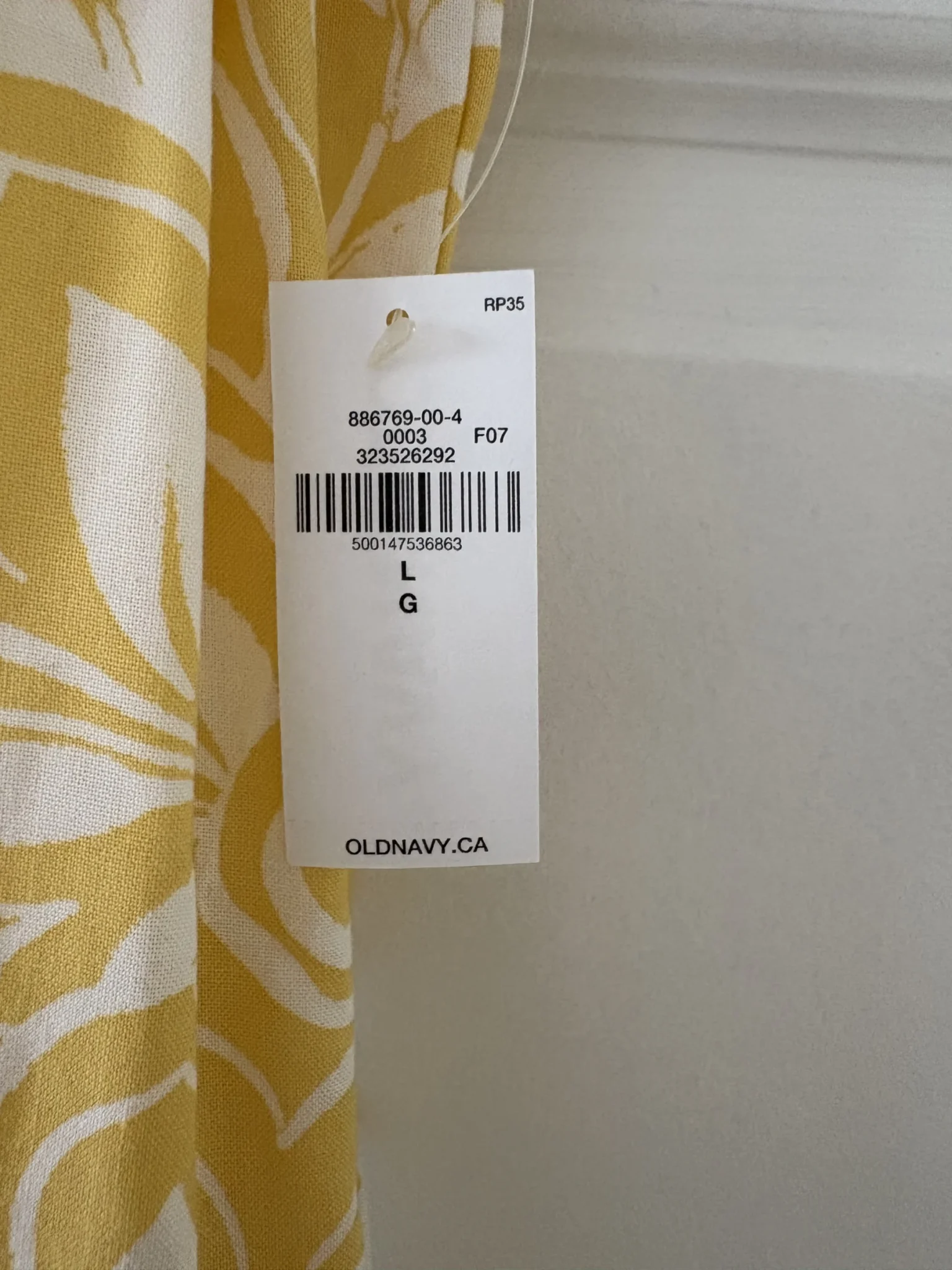 Image for Brand-new Old Navy yellow maxi dress with a floral print